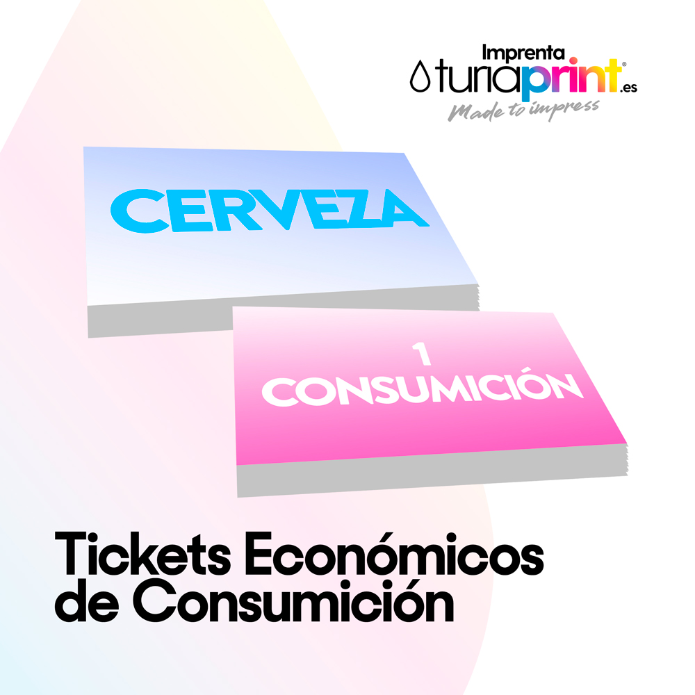 Tickets Económicos de Consumición - TURIAPRINT IMPRENTA - Imprenta