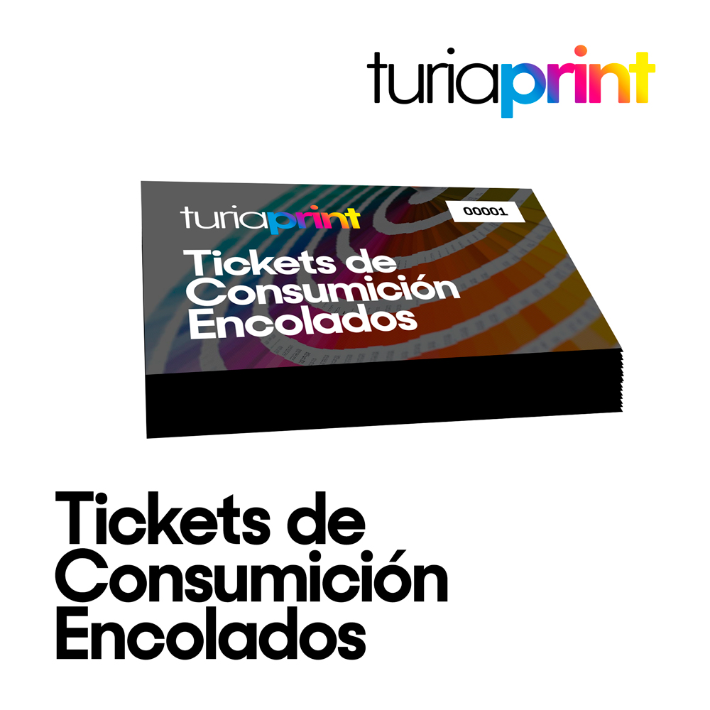 Tickets Personalizados Encolados - TURIAPRINT IMPRENTA - Imprenta