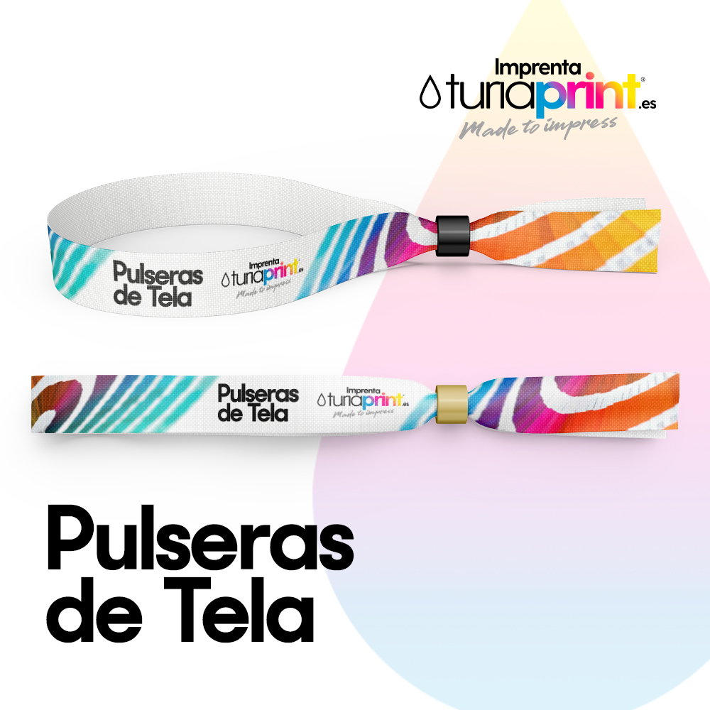 Pulseras de Tela Personalizadas con Impresión a Todo Color - TURIAPRINT  IMPRENTA - Imprenta Online - Impresión Digital y Offset