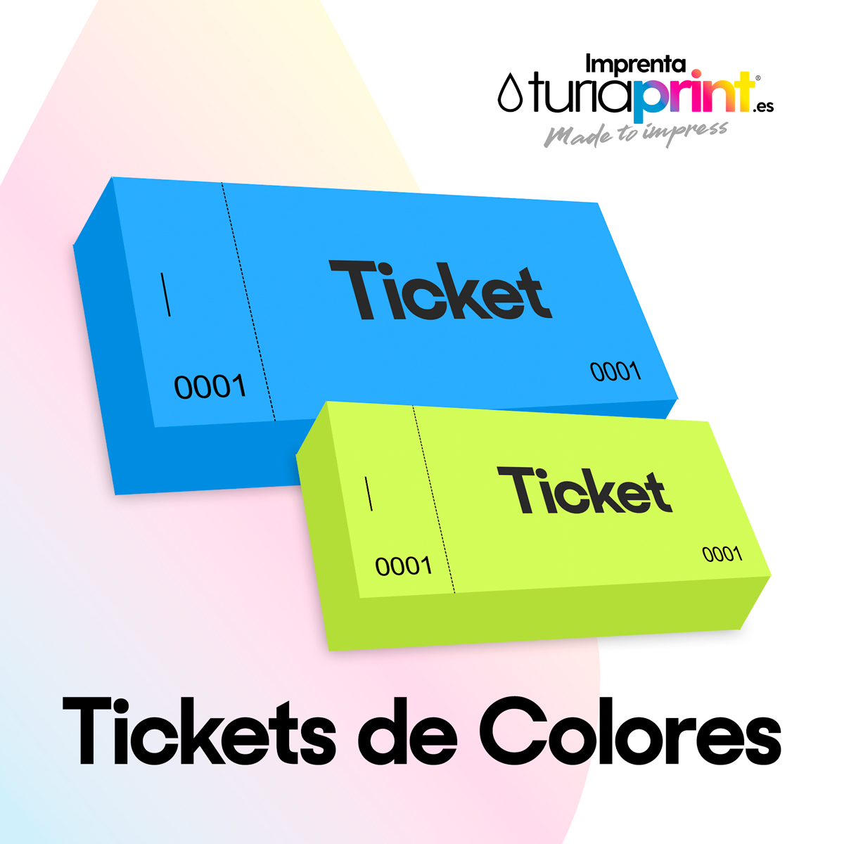 Tickets en Papel de Colores con Matriz - TURIAPRINT IMPRENTA